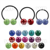 cbmtf10l xxl black steel cbr w 10mm multi crystal balls 