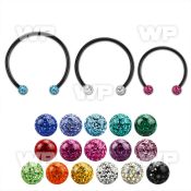 cbmtf4l xxl black steel cbr w 10mm multi crystal balls 