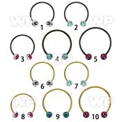 cbmtfc6l xxl anodized steel cbr 14g w 6mm ball multicrystal zebra