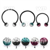 cbmtfe6l xxl black steel cbr 6mm multi crystal ball w 2 color