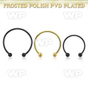 cbmtfo4l xxl anodized steel cbr, 14g w 4mm frosted steel balls