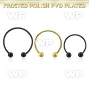 cbmtfo6l xxl anodized steel cbr, 14g w 6mm frosted steel balls