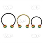 cbmtfr8l xxl black steel cbr 8mm multi crystal ball rasta stripe