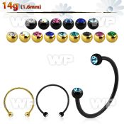 cbmtjb4l xxl anodized steel cbr, 14g w 4mm jewel balls w crystals