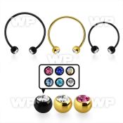 cbmtjb6l xxl anodized steel cbr, 14g w 6mm jewel balls w crystals