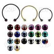cbmtmj4l xxl anodized steel cbr, 14g w 4mm multi jewel balls