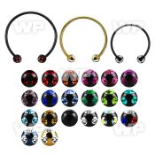 cbmtmj5l xxl anodized steel cbr, 14g w 5mm multi jewel balls
