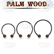 cbmtpl5l xxl anodized steel cbr, 14g w 5mm palm wood balls