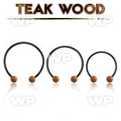 cbmtte5l xxl anodized steel cbr, 14g w 5mm teak wood balls
