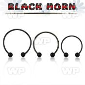 cbmtwk5l xxl anodized steel cbr, 14g w 5mm black horn wood balls