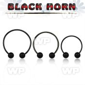 cbmtwk8l xxl anodized steel cbr, 14g w 8mm black horn wood balls