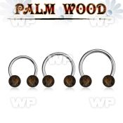 cbpl5 organic circular barbell w 2 5mm palm wood balls