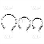 cbscwl xxl steel circular barbell, 14g w one cross screw top