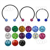 cbstf4l xxl anodized steel cbr, 16g w 4mm multi crystal balls