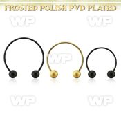 cbstfo4l xxl anodized steel cbr, 16g w 4mm frosted steel balls