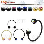 cbstjb5l xxl anodized steel cbr, 16g w 5mm jewel balls w crystals