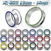 d36m6fb xl big gaue sized surgical steel screw fit flesh tunnel ear lobe piercing