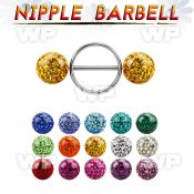 daumwep surgical steel round nipple shield316l steel barbell 1 6 nipple piercing