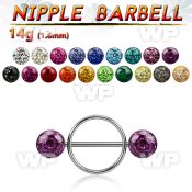 daumwt surgical steel round nipple shield316l steel barbell 1 6 nipple piercing