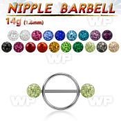 daumwy surgical steel round nipple shield316l steel barbell 1 6 nipple piercing