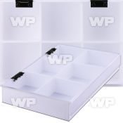 dcs6 white acrylic empty display case for body jewelry