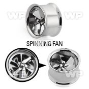 dd7u 316l steel double flared flesh tunnel fan blade the fan ear lobe piercing