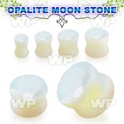 di37 opalite moonstone double flared plug faceted cut