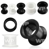 dm38 thin silicone double flared flesh tunnel plug ear lobe piercing