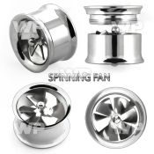 dmd7 316l steel double flared flesh tunnel internal screw fit ear lobe piercing