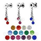dmi010 surgical steel screw fit flesh tunnel size 4g 5mm dang ear lobe piercing
