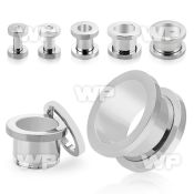 dmi surgical steel screw fit flesh tunnel ear lobe piercing