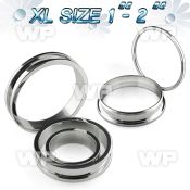 dmifb xl big gaue sized surgical steel screw fit flesh tunnel ear lobe piercing