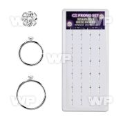 dnsm150 box w 40 silver seamless nose hoop w 1.5mm clear cz