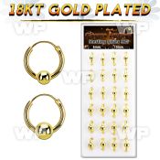 dnsm170 box w 12 gold silver ball closure earring 14g 4 5mm ball