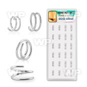 dnsm231 box 24 pcs. of sterling silver spiral nose rings, 20g