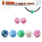 dpo3 3mm synthetic opal dimple ball for ball closure rings