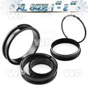 drmifb xl big gaue sized black ion plated surgical steel screw f ear lobe piercing