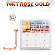 drsc2 box w 9 14kt rose gold nose screws w 1.5mm czs