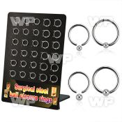 dtrg7 board w 316l steel ball closure rings w 2.5 3mm balls