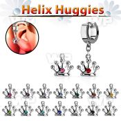 ehhcr2 helix huggie w a dangling crown with a single crystal