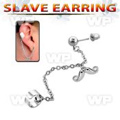 erdl20 steel fake slave helix clip w dangling happy mustache