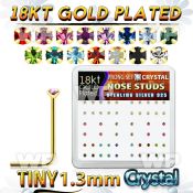 et3myfj box w silver 925 l shaped nose studs 18k gold plated nose piercing