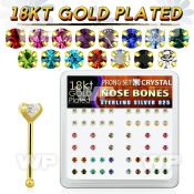 et4me9fj box w silver 925 nose bone 18k gold plated big 2 5mm nose piercing