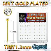 etnyf6 box w silver 925 bend it nose studs 18k gold plated nose piercing