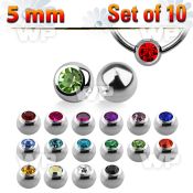 f1m46s pack 5mm 316l steel captive bead ring ballspress fit crys 