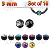 f1m4r6z pack 3mm ion plated 316l steel captive bead ring ballspre 