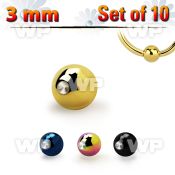 f1m4rz pack 3mm ion plated 316l steel dimple ball for 1 2mm or