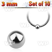 f1m4z pack 3mm 316l steel dimple ball for 1 2mm or 1 6mm captiv