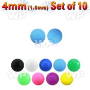 f3740 pack 4mm acrylic ball in solid colors1 6mm threading belly piercing