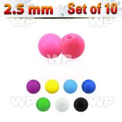 f374ks pack 2 5mm acrylic ball in solid colors 1 2mm threading